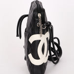 Chanel Cambon Line Crossbody Bag Black Calfskin SHW