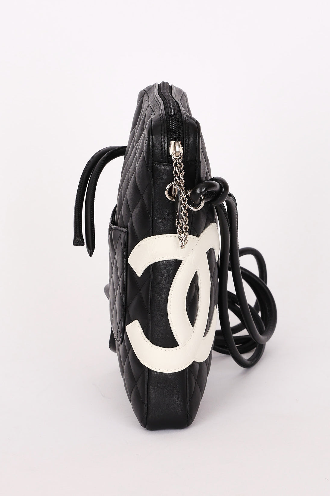 Chanel Cambon Line Crossbody Bag Black Calfskin SHW