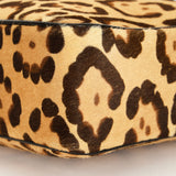 Fendi Leopard Print Ponyhair Top Handle Bag