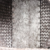 Bottega Veneta Intrecciato Small Cabat Tote Metallic Silver