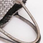 Bottega Veneta Intrecciato Small Cabat Tote Metallic Silver