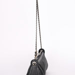 Chanel Perforated Pulley Shoulder Bag Black Caviar SHW