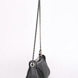 Chanel Perforated Pulley Shoulder Bag Black Caviar SHW