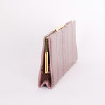 Saint Laurent Lacquer Ayers Snakeskin Midnight Clutch