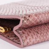 Saint Laurent Lacquer Ayers Snakeskin Midnight Clutch
