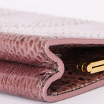 Saint Laurent Lacquer Ayers Snakeskin Midnight Clutch