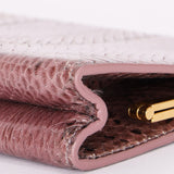 Saint Laurent Lacquer Ayers Snakeskin Midnight Clutch