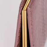 Saint Laurent Lacquer Ayers Snakeskin Midnight Clutch