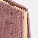 Saint Laurent Lacquer Ayers Snakeskin Midnight Clutch