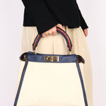 Fendi Medium Peekaboo with Crocodile Top Handle