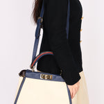 Fendi Medium Peekaboo with Crocodile Top Handle