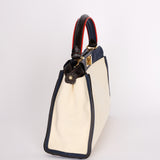 Fendi Medium Peekaboo with Crocodile Top Handle