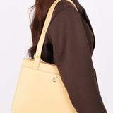 Chanel Front Pocket Buckle Strap Tote Beige Caviar GHW
