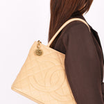 Chanel Timeless Medallion Tote Beige Caviar GHW