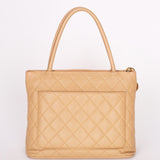 Chanel Caviar Beige Medallion Tote