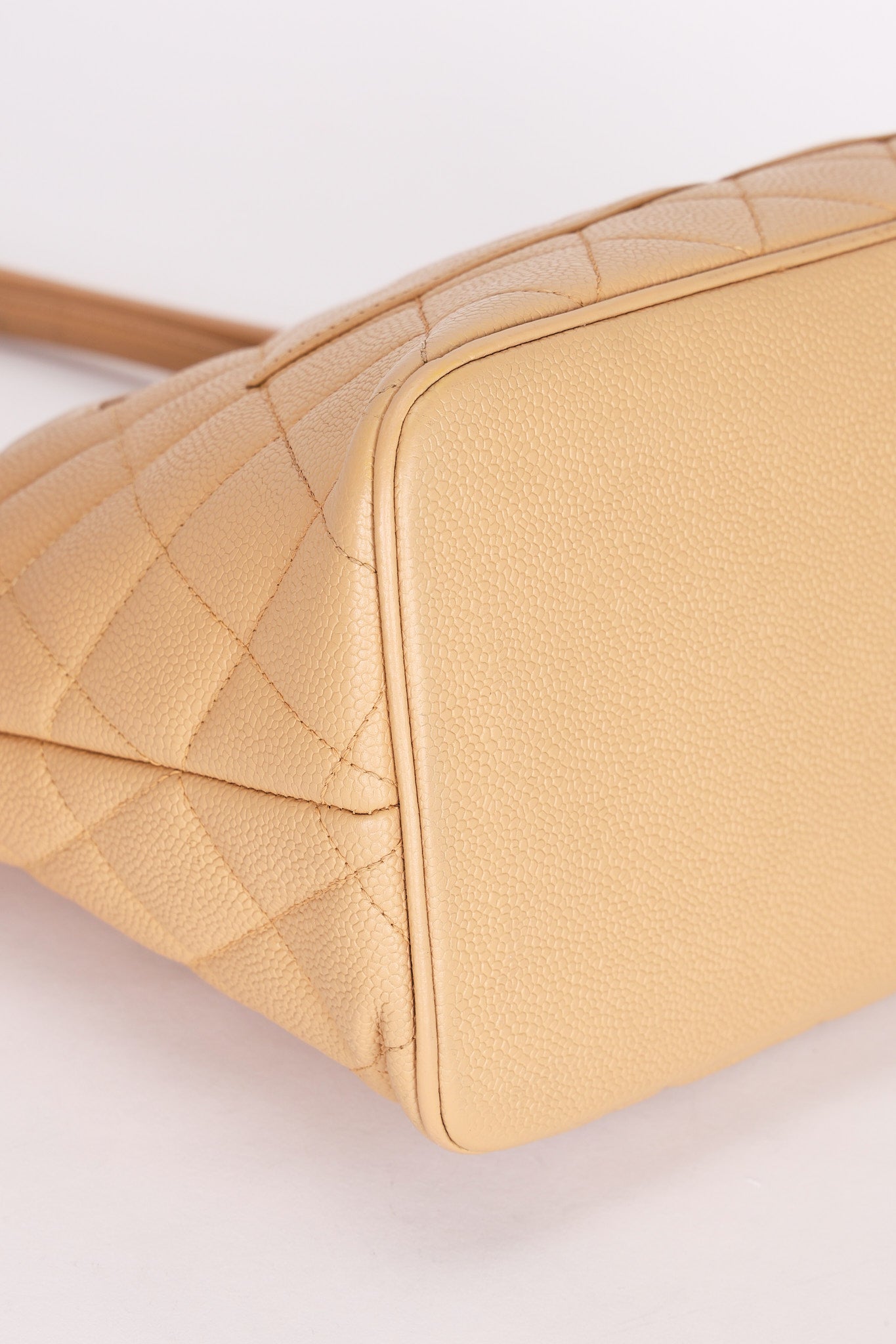 Chanel Caviar Beige Medallion Tote