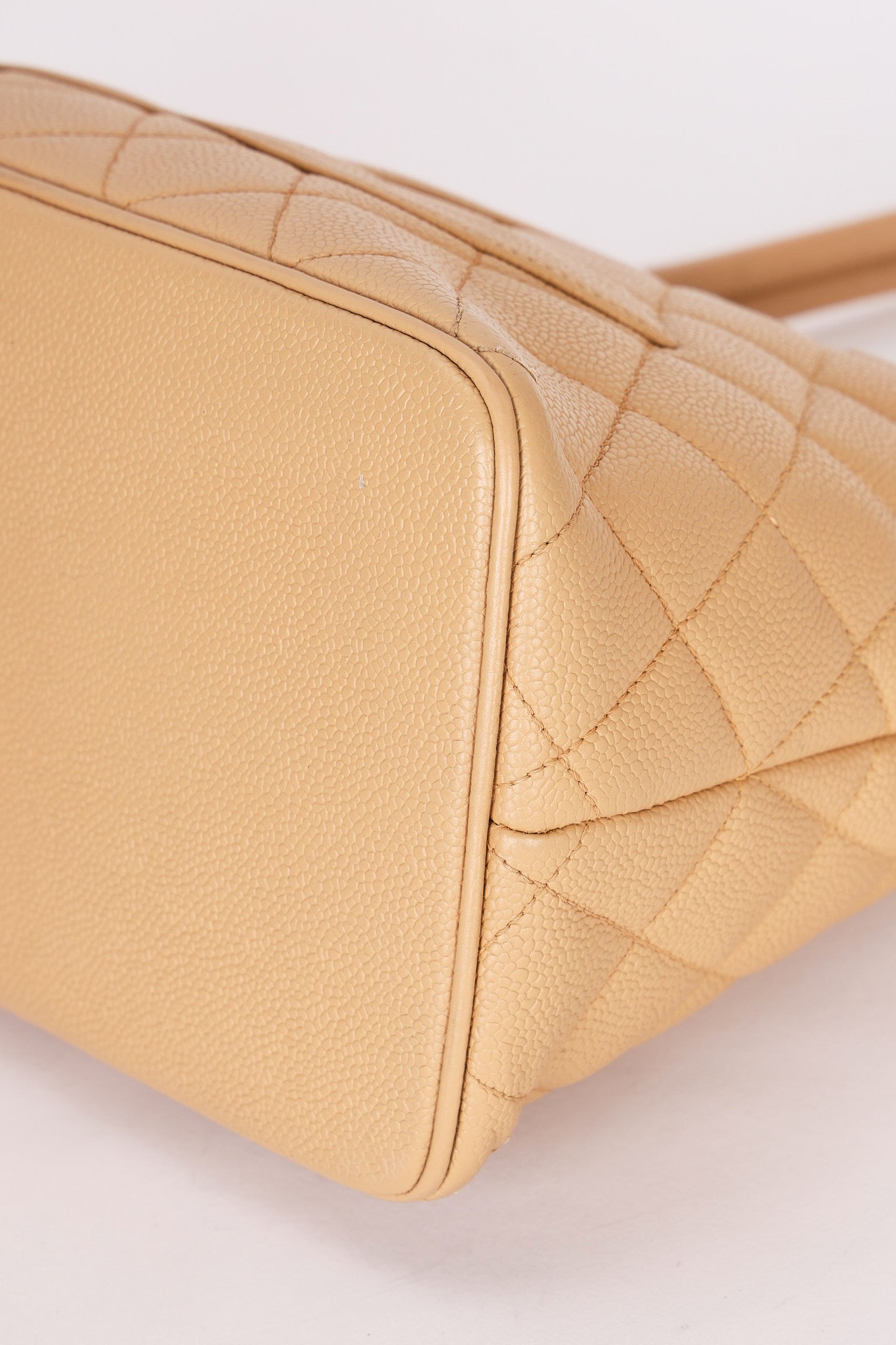 Chanel Caviar Beige Medallion Tote