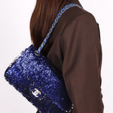 Chanel Medium Sequin Single Flap SHW