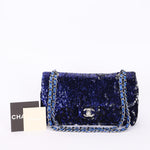 Chanel Medium Sequin Single Flap SHW