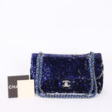 Chanel Medium Sequin Single Flap SHW