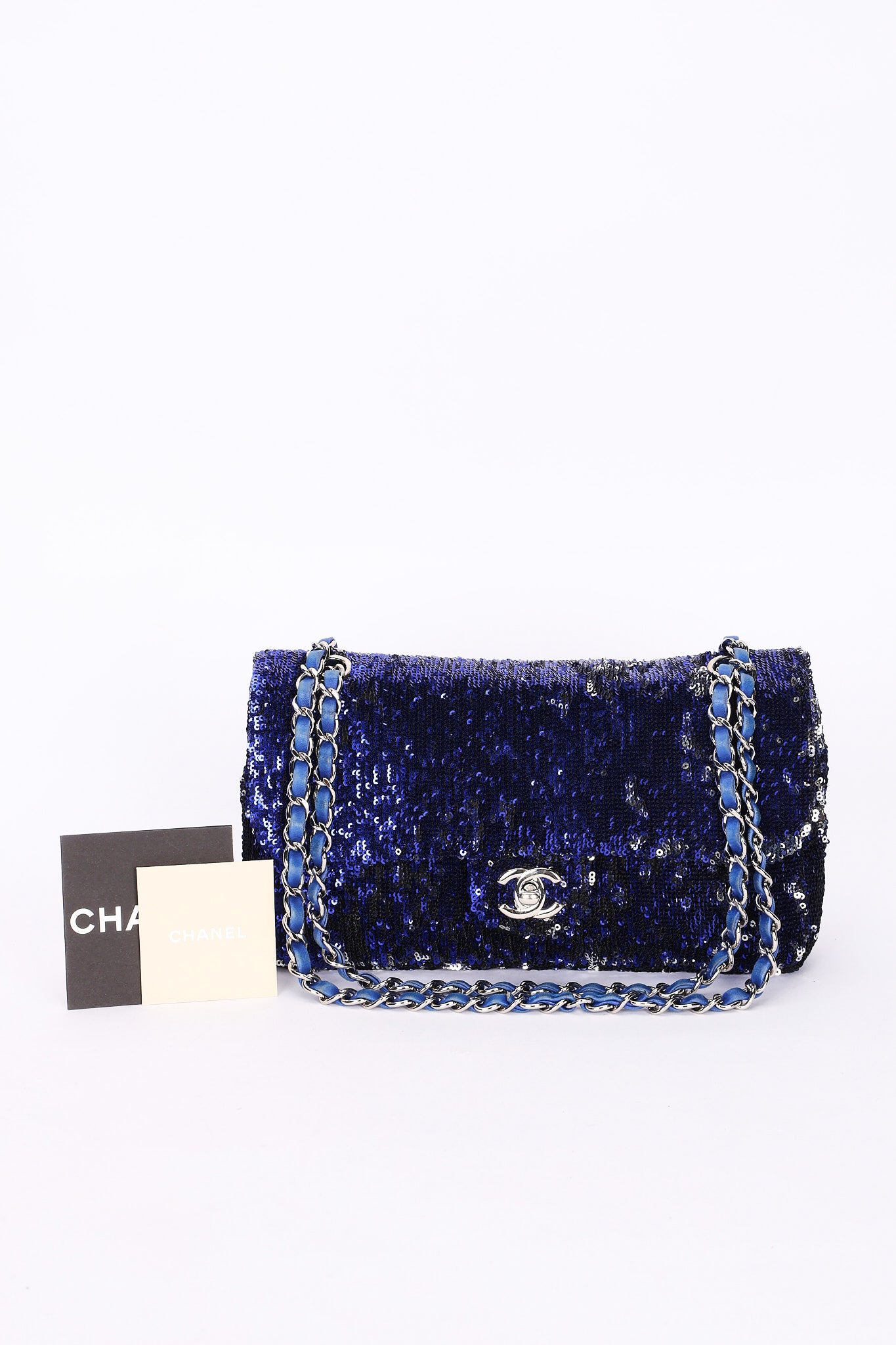 Chanel Medium Sequin Single Flap SHW