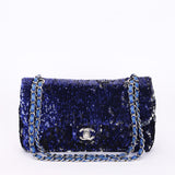 Chanel Medium Sequin Single Flap SHW