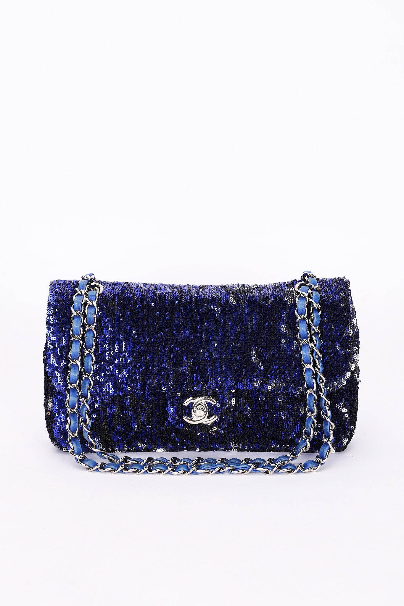 Chanel Medium Sequin Single Flap SHW