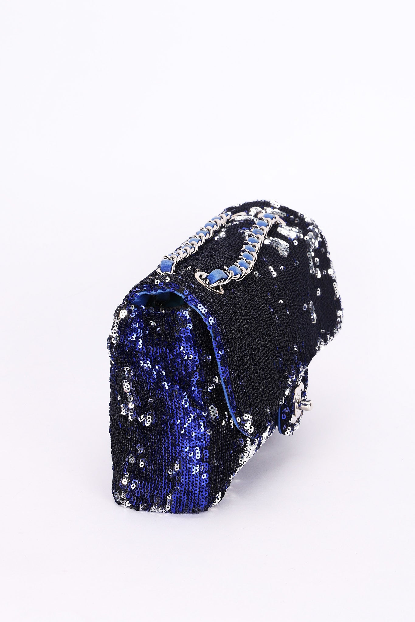 Chanel Medium Sequin Single Flap SHW