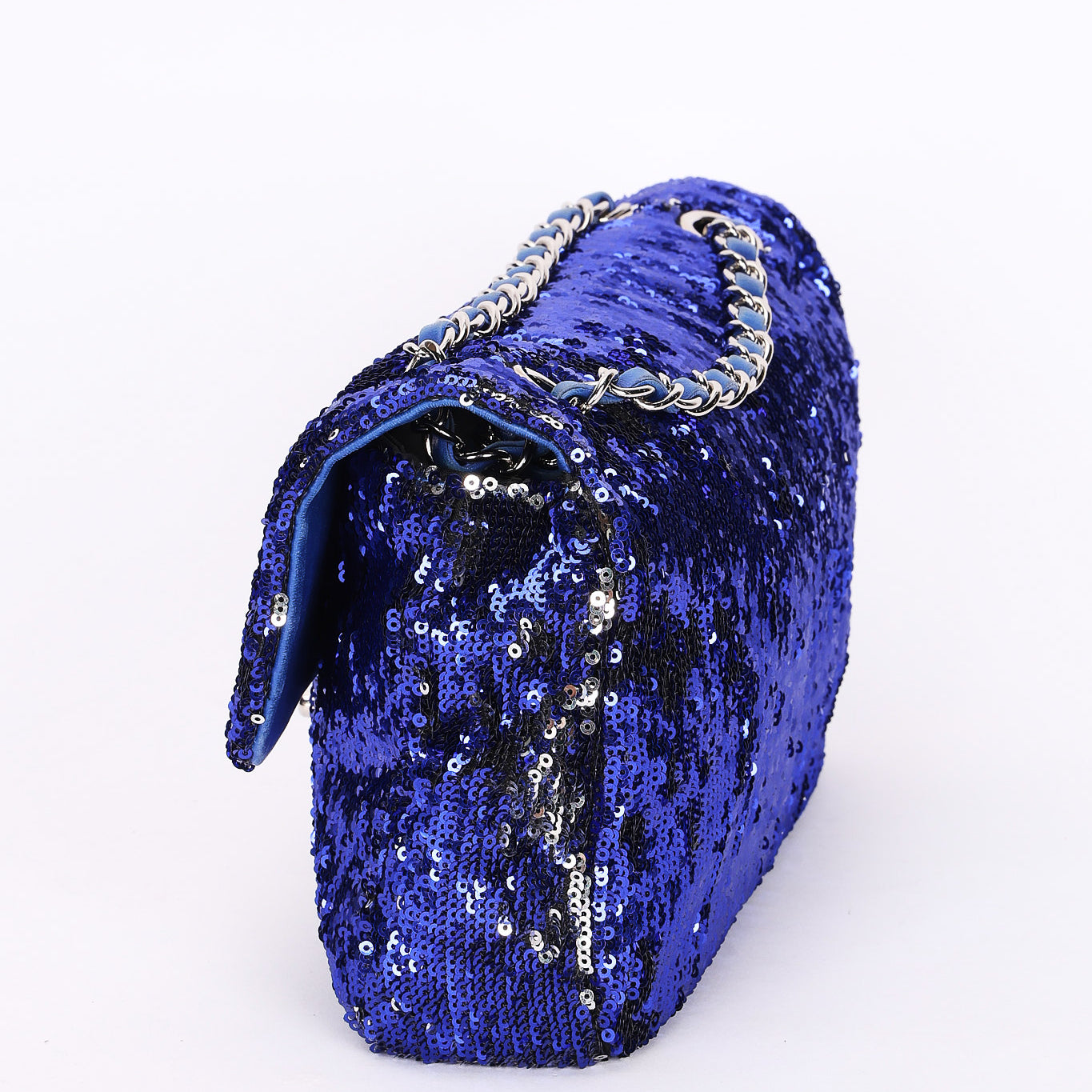 Chanel Medium Sequin Single Flap SHW