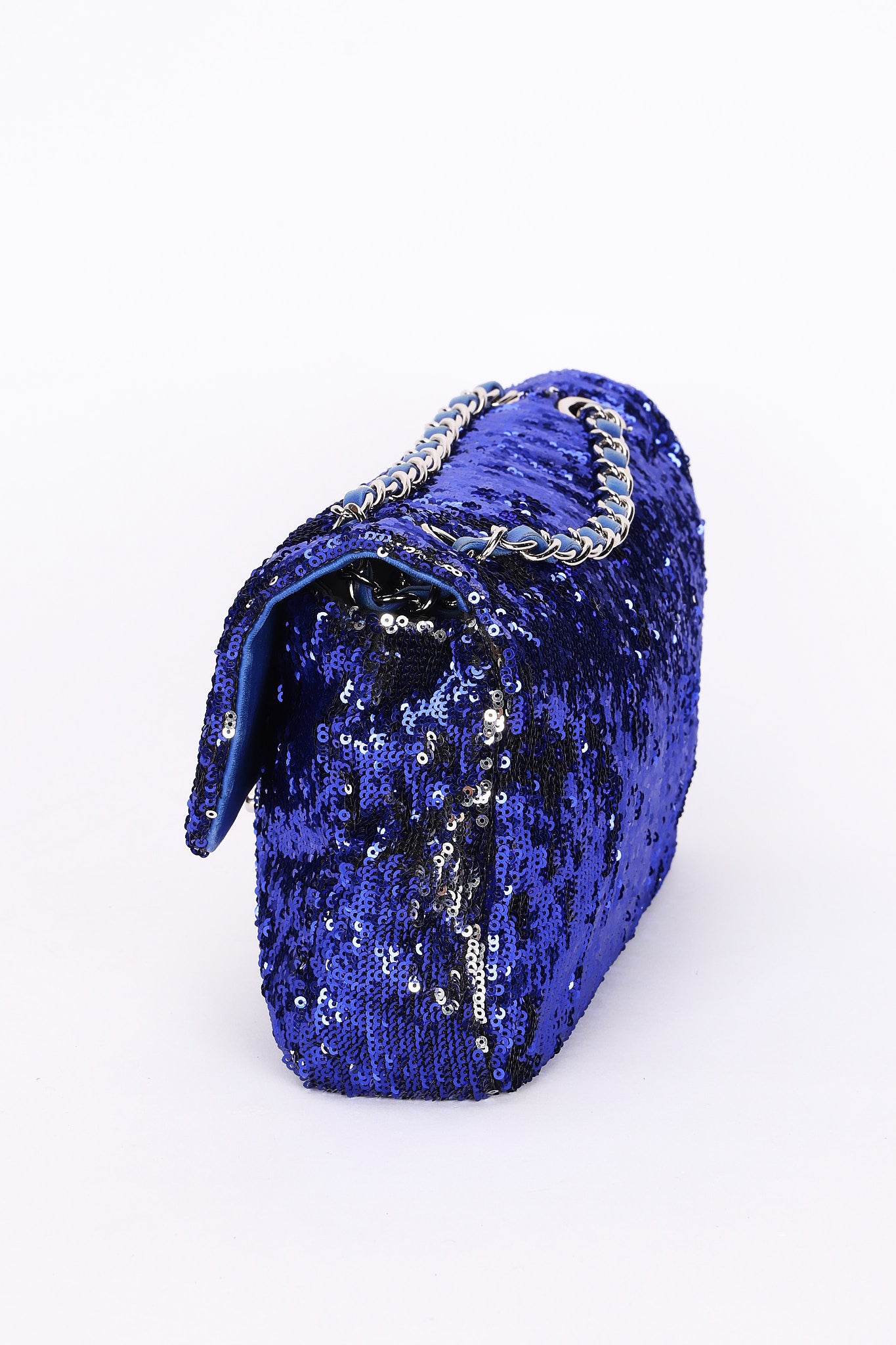Chanel Medium Sequin Single Flap SHW