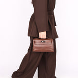 Hermès Kelly Pochette Chocolat Evergrain 2005 RHW