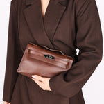 Hermès Kelly Pochette Chocolat Evergrain 2005 RHW