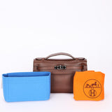 Hermès Kelly Pochette Chocolat Evergrain 2005 RHW