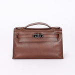 Hermès Kelly Pochette Chocolat Evergrain 2005 RHW