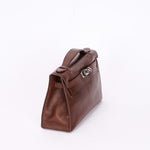 Hermès Kelly Pochette Chocolat Evergrain 2005 RHW