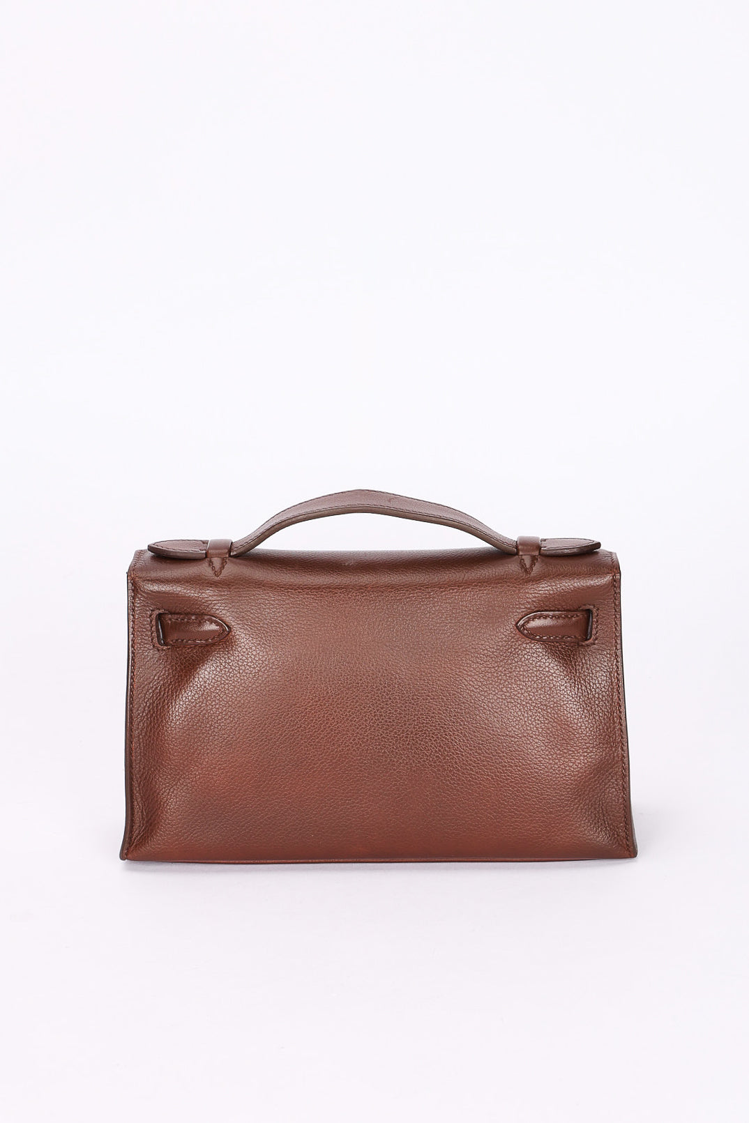 Hermès Kelly Pochette Chocolat Evergrain 2005 RHW