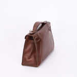 Hermès Kelly Pochette Chocolat Evergrain 2005 RHW