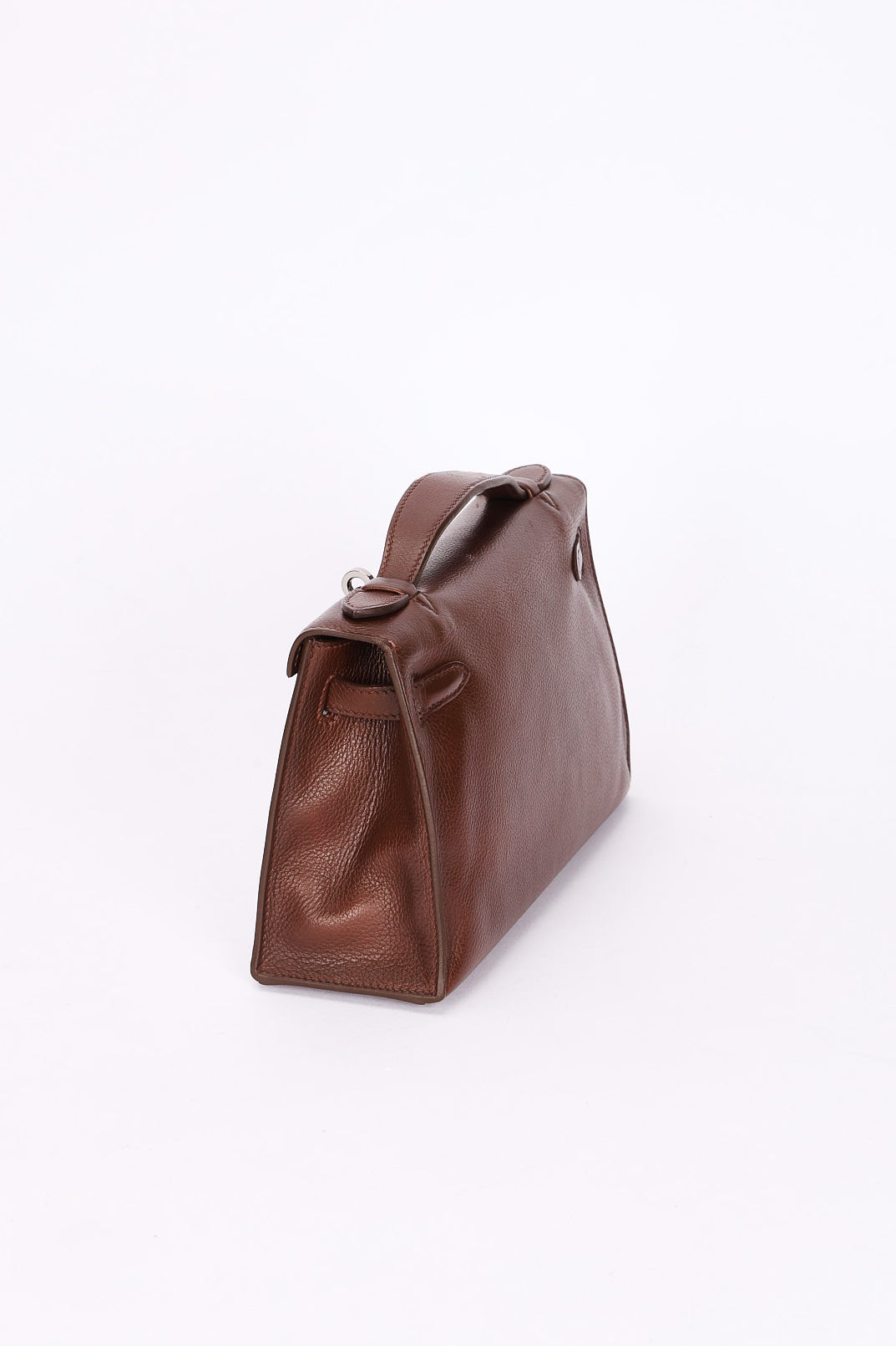 Hermès Kelly Pochette Chocolat Evergrain 2005 RHW