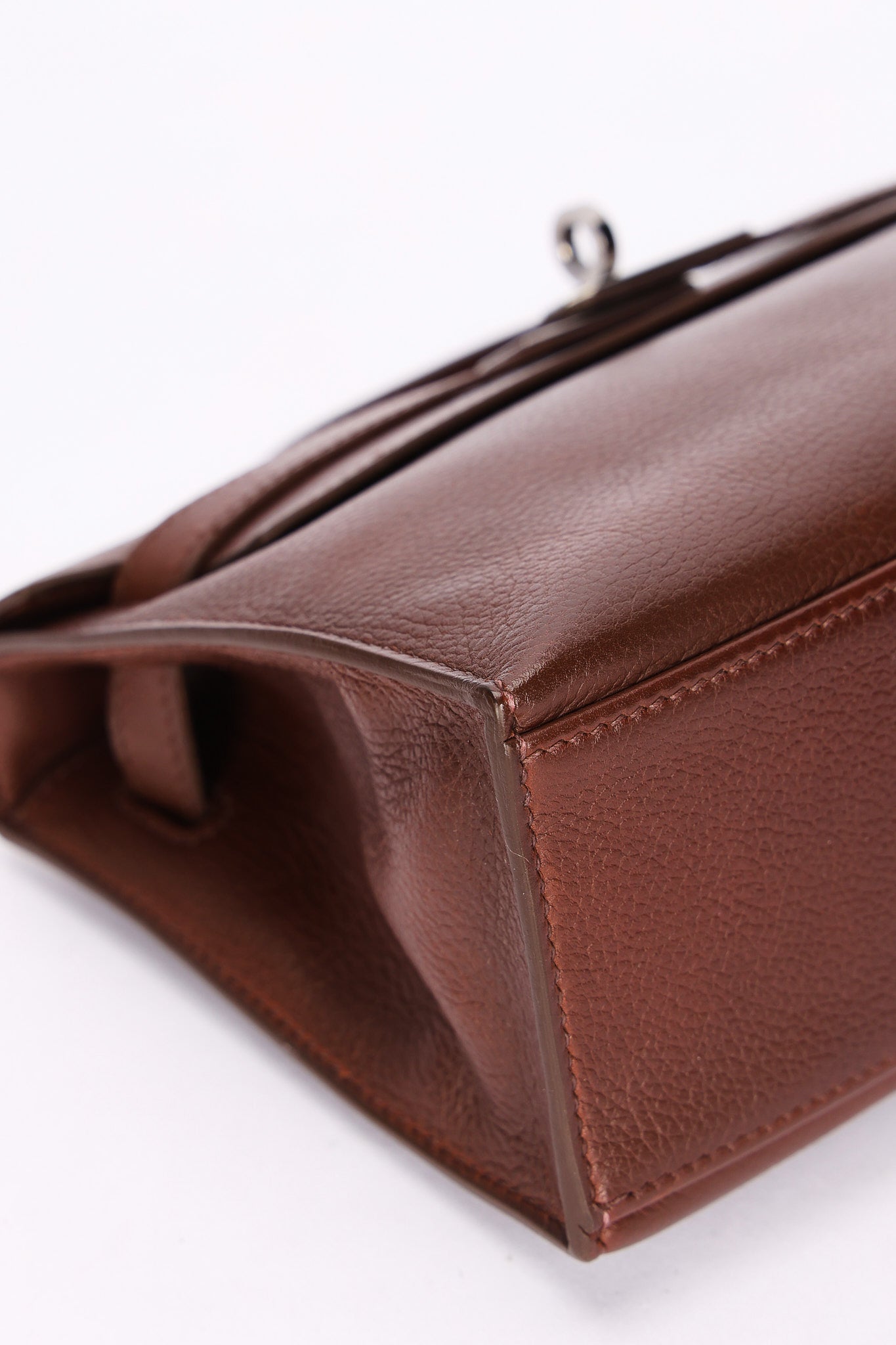 Hermès Kelly Pochette Chocolat Evergrain 2005 RHW