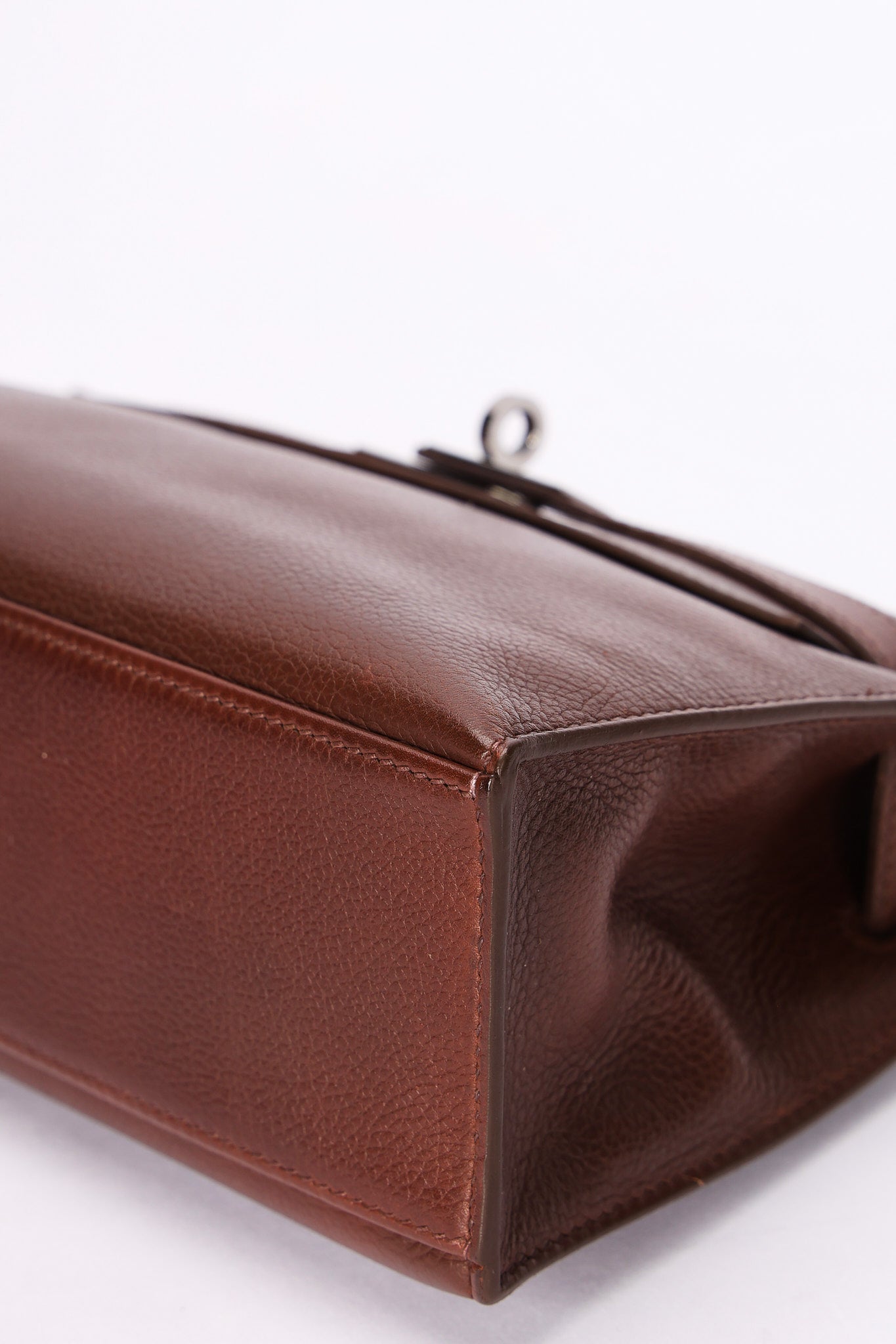 Hermès Kelly Pochette Chocolat Evergrain 2005 RHW