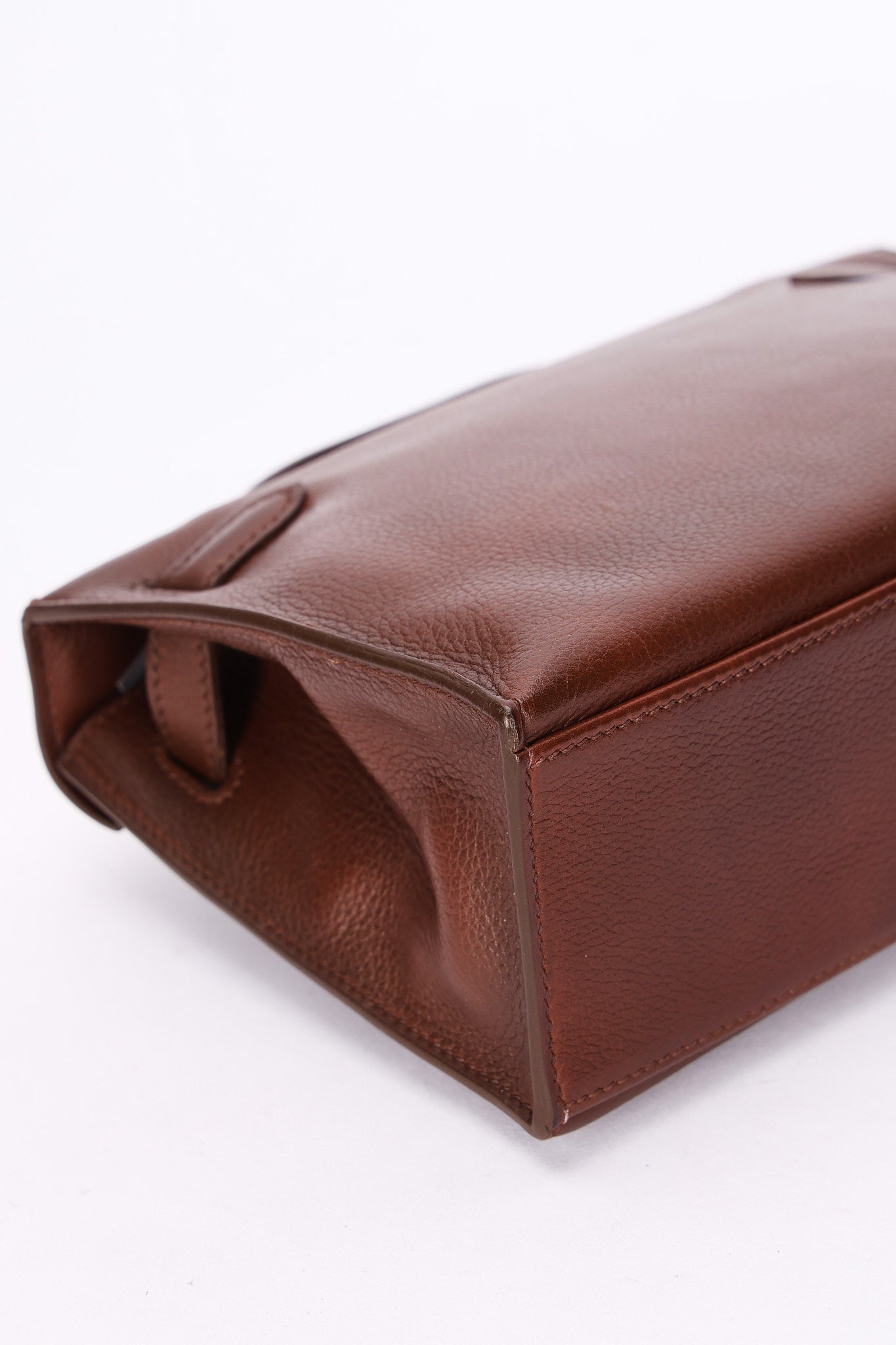 Hermès Kelly Pochette Chocolat Evergrain 2005 RHW