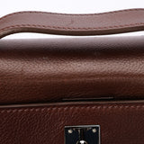 Hermès Kelly Pochette Chocolat Evergrain 2005 RHW