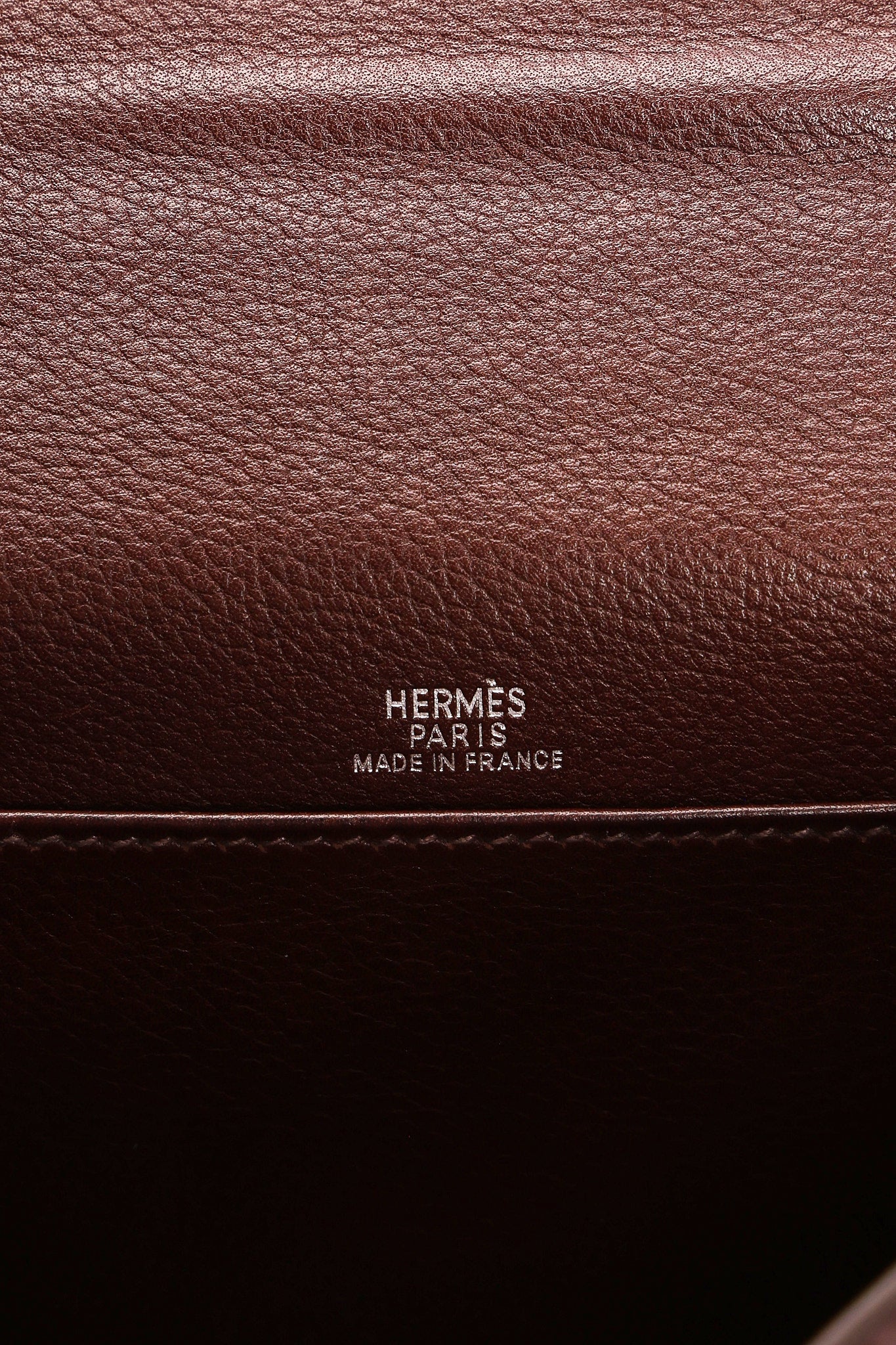 Hermès Kelly Pochette Chocolat Evergrain 2005 RHW