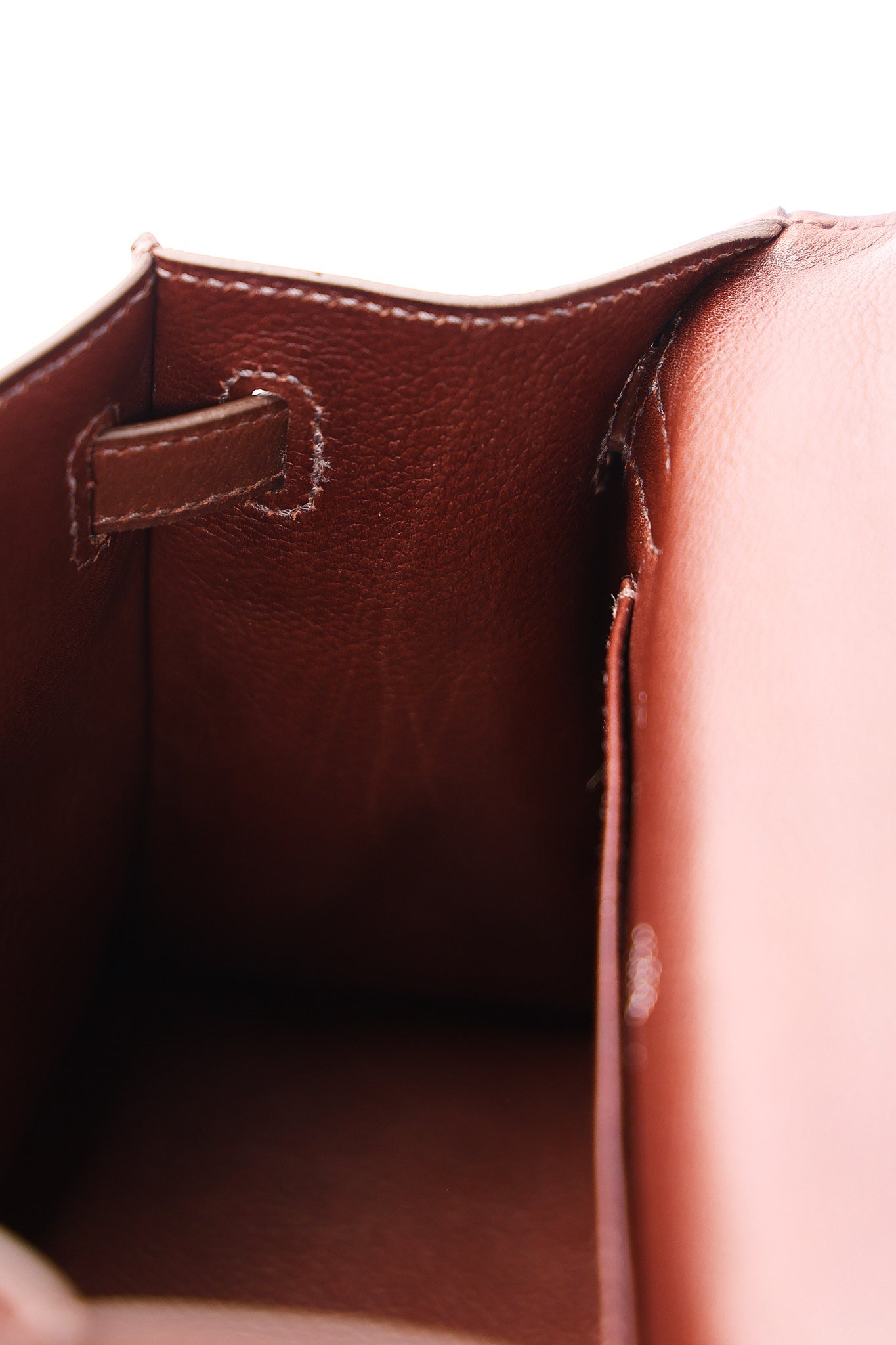 Hermès Kelly Pochette Chocolat Evergrain 2005 RHW