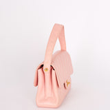 Chanel Double Sided Medium Classic Flap Shoulder Bag Pink Lambskin 24K GP