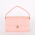 Chanel Double Sided Medium Classic Flap Shoulder Bag Pink Lambskin 24K GP