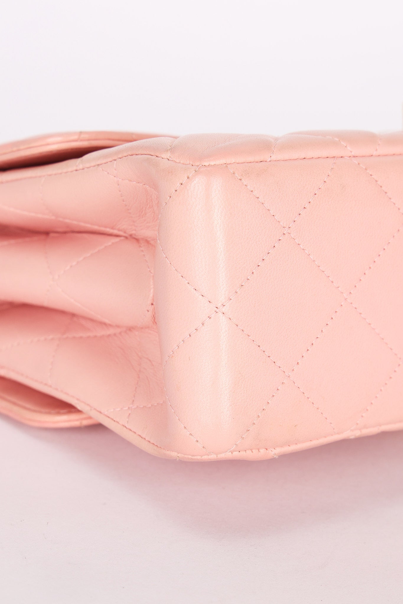 Chanel Double Sided Medium Classic Flap Shoulder Bag Pink Lambskin 24K GP