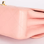 Chanel Double Sided Medium Classic Flap Shoulder Bag Pink Lambskin 24K GP