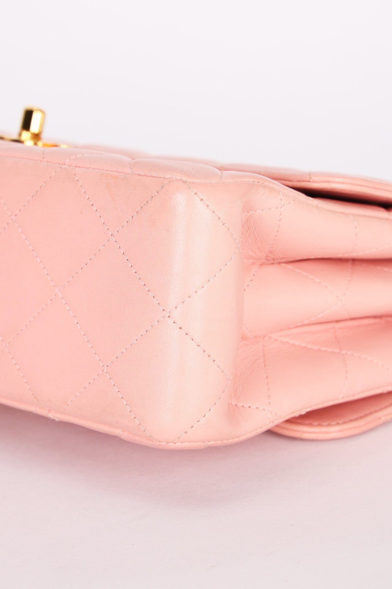 Chanel Double Sided Medium Classic Flap Shoulder Bag Pink Lambskin 24K GP