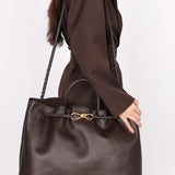 Bottega Veneta Large Andiamo Brown